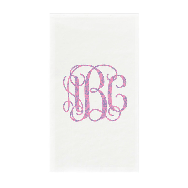 Custom Pink & Purple Damask Guest Paper Towels - Full Color - Standard (Personalized)