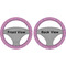 Pink & Purple Damask Steering Wheel Cover- Front and Back
