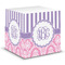 Pink & Purple Damask Sticky Note Cube (Personalized)