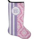 Pink & Purple Damask Holiday Stocking - Neoprene (Personalized)