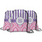 Pink & Purple Damask String Backpack - MAIN