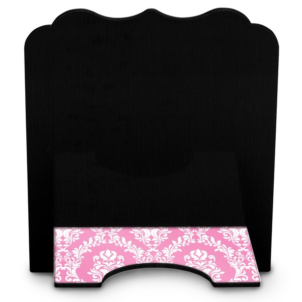 Pink & Purple Damask Stylized Tablet Stand - Back