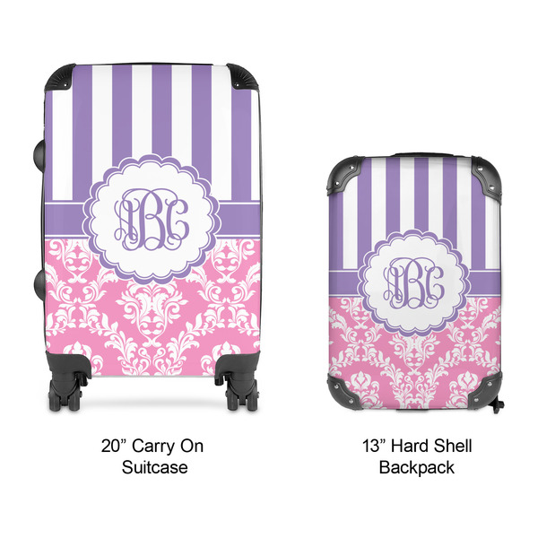 Pink & Purple Damask Suitcase Set 4 - APPROVAL
