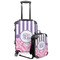 Pink & Purple Damask Kids 2-Piece Luggage Set - Suitcase & Backpack (Personalized)