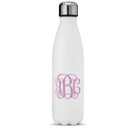 Pink & Purple Damask Water Bottle - 17 oz. - Stainless Steel - Full Color Printing (Personalized)