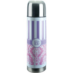 Pink & Purple Damask Stainless Steel Thermos (Personalized)