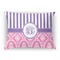 Pink & Purple Damask Throw Pillow (Rectangular - 12x16)