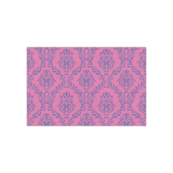 Custom Pink & Purple Damask Small Tissue Papers Sheets - Heavyweight