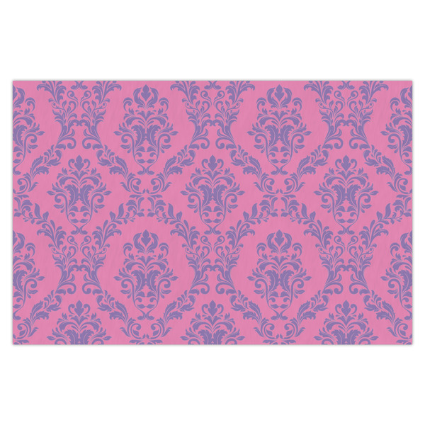 Custom Pink & Purple Damask X-Large Tissue Papers Sheets - Heavyweight