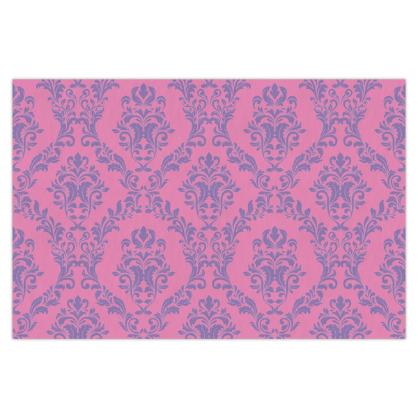 Custom Pink & Purple Damask Tissue Paper Sheets - X-Large - Heavyweight