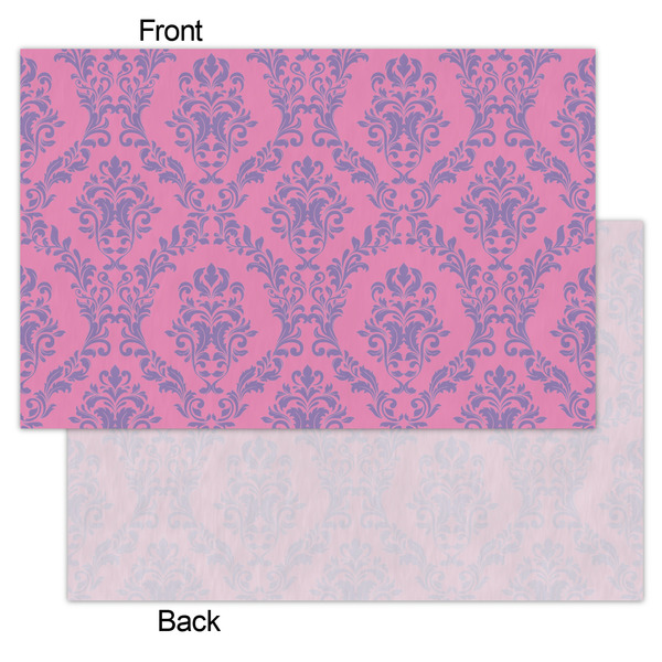Pink & Purple Damask Tissue Paper - Lightweight - Small - Front & Back