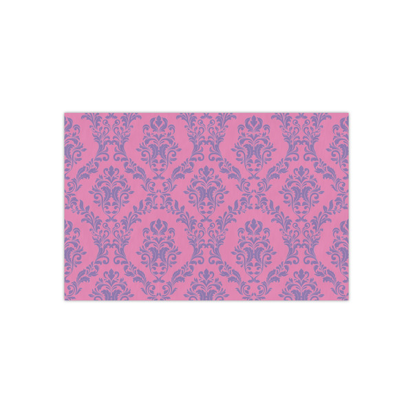 Custom Pink & Purple Damask Tissue Paper Sheets - Small - Lightweight