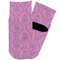 Pink & Purple Damask Toddler Ankle Socks - Single Pair - Front and Back