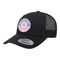 Pink & Purple Damask Trucker Hat - Black