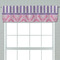 Pink & Purple Damask Valance - Closeup on window