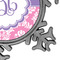 Pink & Purple Damask Vintage Snowflake - Detail