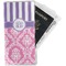 Pink & Purple Damask Travel Document Holder