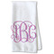 Pink & Purple Damask Waffle Towel - Partial Print Print Style Image