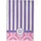 Pink & Purple Damask Waffle Weave Towel - Full Color Print - Approval Image