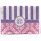 Pink & Purple Damask Waffle Weave Towel - Full Print Style Image