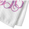 Pink & Purple Damask Waffle Weave Towel - Closeup of Material Image