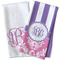 Pink & Purple Damask Waffle Weave Towels - Two Print Styles