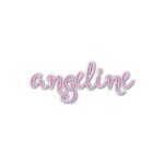 Pink & Purple Damask Name/Text Decal - Custom Sizes (Personalized)