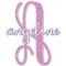 Pink & Purple Damask Wall Name & Initial Decal