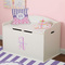 Pink & Purple Damask Wall Name & Initial Small on Toy Chest