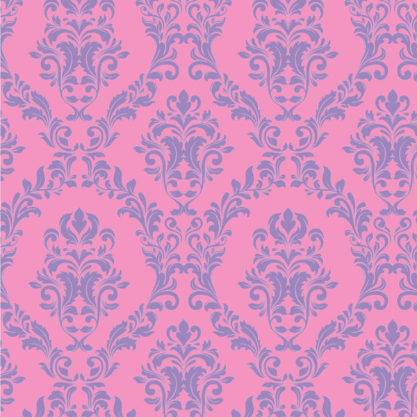 Pink & Purple Damask Wallpaper Square