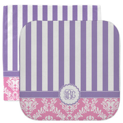 Pink & Purple Damask Facecloth / Wash Cloth (Personalized)