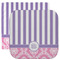 Pink & Purple Damask Washcloth / Face Towels