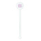 Pink & Purple Damask White Plastic 5.5" Stir Stick - Round - Single Stick