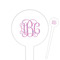Pink & Purple Damask Round Plastic Food Picks (Personalized)