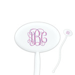 Pink & Purple Damask Oval Plastic Stir Sticks (Personalized)