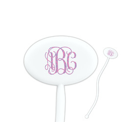 Pink & Purple Damask Oval Plastic Stir Sticks (Personalized)