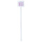 Pink & Purple Damask White Plastic Stir Stick - Single Sided - Square - Single Stick