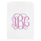 Pink & Purple Damask White Treat Bag - Front View