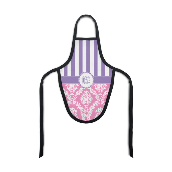 Custom Pink & Purple Damask Bottle Apron (Personalized)