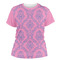 Pink & Purple Damask Women's Crew T-Shirt