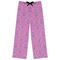 Pink & Purple Damask Womens Pajama Pants - XS