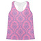 Pink & Purple Damask Womens Racerback Tank Top - X Large
