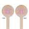 Pink & Purple Damask Wooden 6" Stir Stick - Round - Double Sided - Front & Back