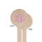 Pink & Purple Damask Wooden 6" Stir Stick - Round - Single Sided - Front & Back