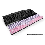 Pink & Purple Damask Keyboard Wrist Rest (Personalized)