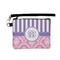Pink & Purple Damask Wristlet ID Case w/ Monogram