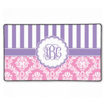 Pink & Purple Damask XXL Gaming Mouse Pad - 24" x 14" (Personalized)