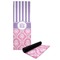 Pink & Purple Damask Yoga Mat with Black Rubber Back Full Print View