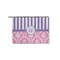 Pink & Purple Damask Zipper Pouch - Small - 8.5"x6" (Personalized)