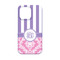 Pink & Purple Damask iPhone 13 Mini Case - Back